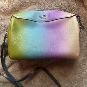 Coach Gradient Crossbody Bag in Green, Blue, Purple